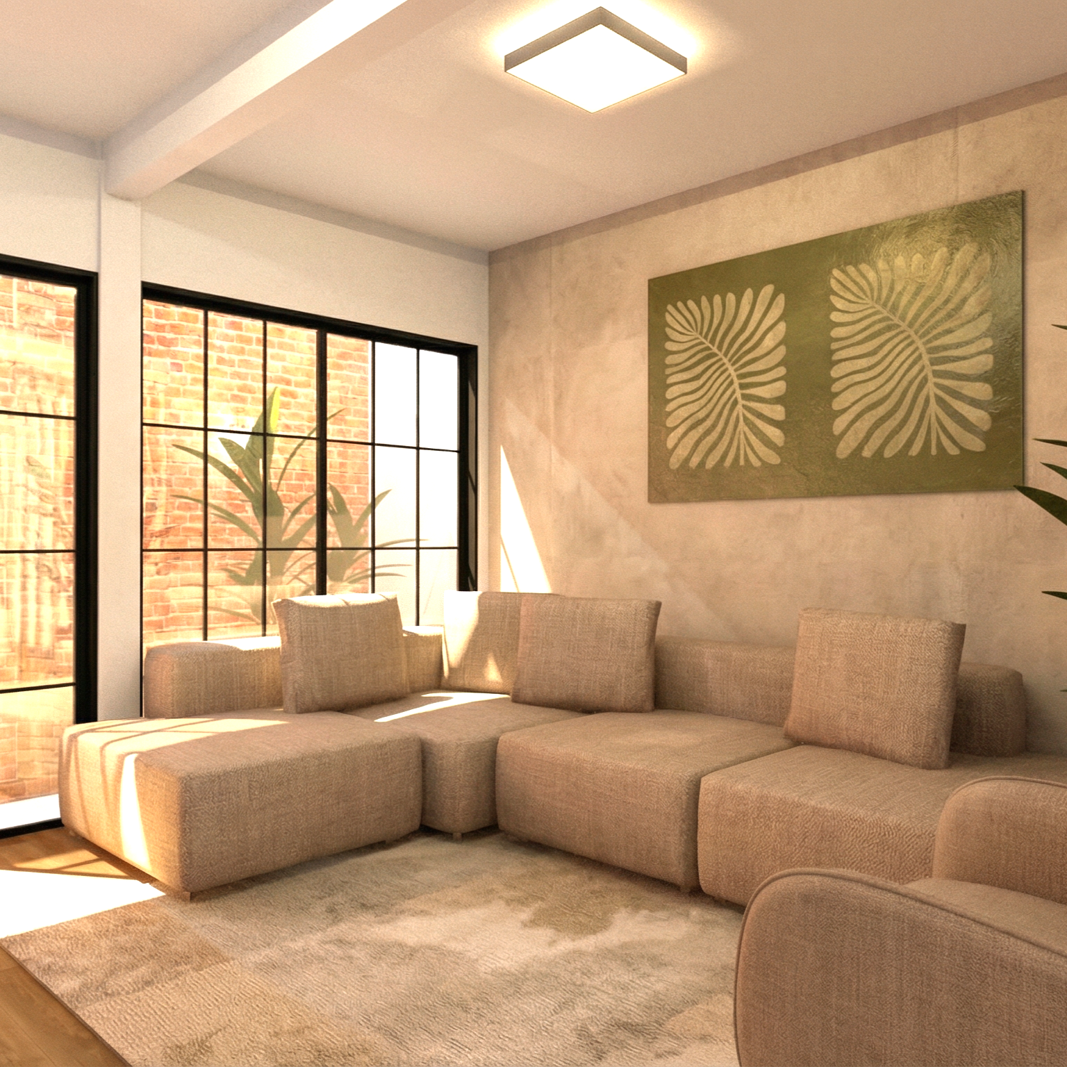 estancia con terraza privada